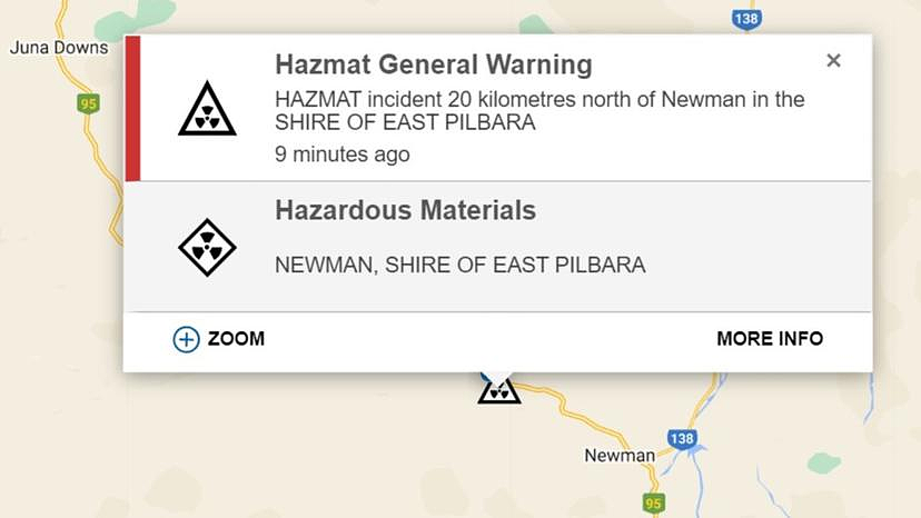 警告！西澳有危化品泄露，可能造成爆炸、释放毒气，导致高速路段关闭（图） - 3
