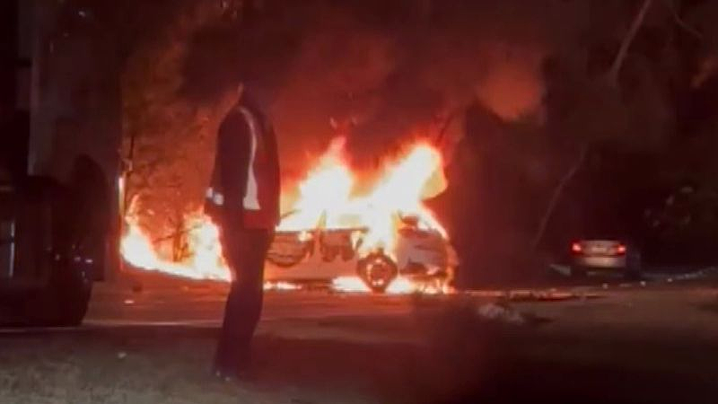 悉尼发生惨烈车祸！汽车撞树后变“火球”，18岁司机被路人救出（组图） - 2