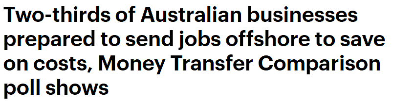 调查：员工难招、工资迅速增长，大量澳洲企业有意将工作岗位转至海外（组图） - 1