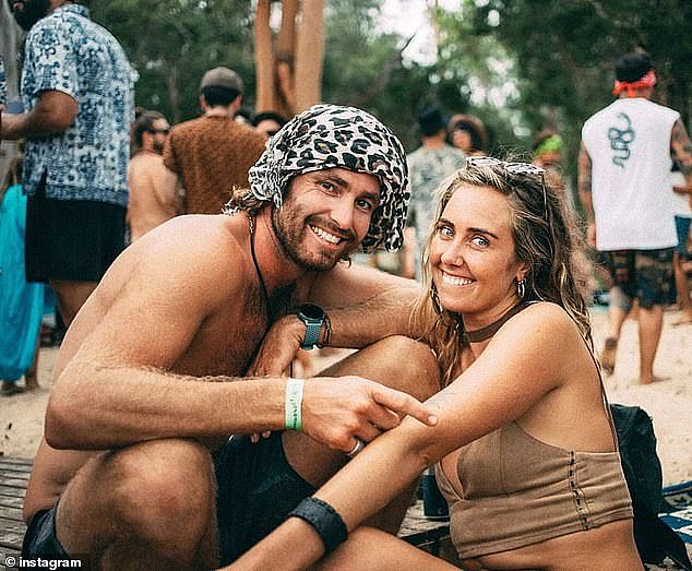 Grave fears are being held for Four Australians who have gone missing on a charter boat off between Nias Island and the Pinang Surf Resort, on Pinang Island (pictured: Elliot Foote and Steph Weisse)