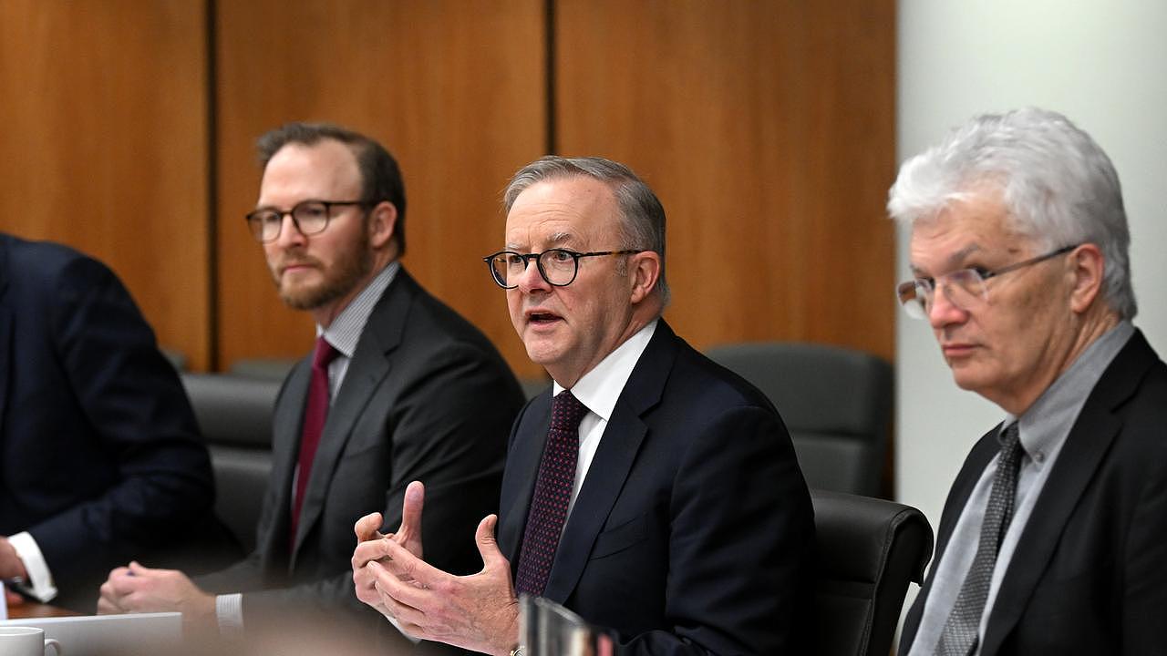 Prime Minister Anthony Albanese (centre) announced a suite of measures designed to alleviate the nation’s housing crisis. Picture: Dan Peled / NCA NewsWire