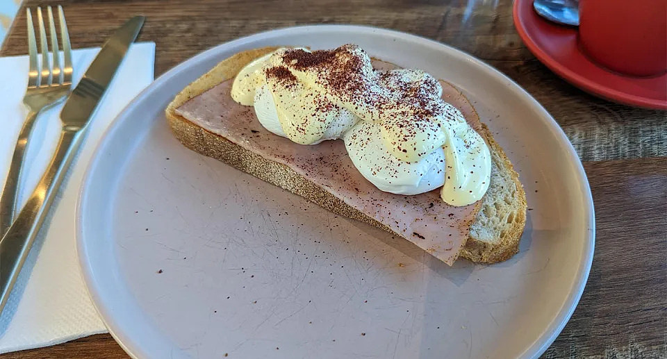 Eggs Benedict served at Melbourne café