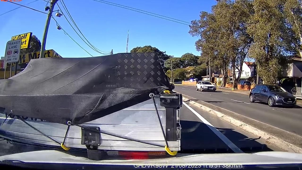 With no time to stop, the driver behind struck the ute. Picture: Dashcam Owners of Australia/ Facebook