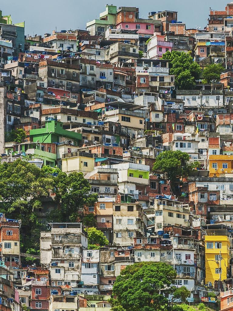 A shanty town in Rio de Janeiro, where the fraudsters spent $10,000 worth of Adrian’s money. Picture: Sat Mag Photo – Getty Images