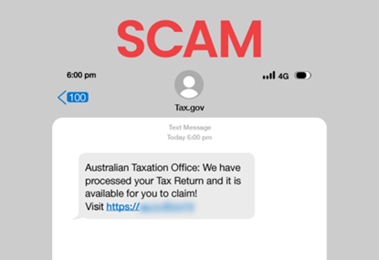 They are warning people not to click a link sent via SMS or email. Picture: ATO