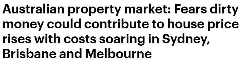 澳洲房地产行业被指“洗钱首选行业”！反腐组织：脏钱流入澳洲恐推高房价（组图） - 1
