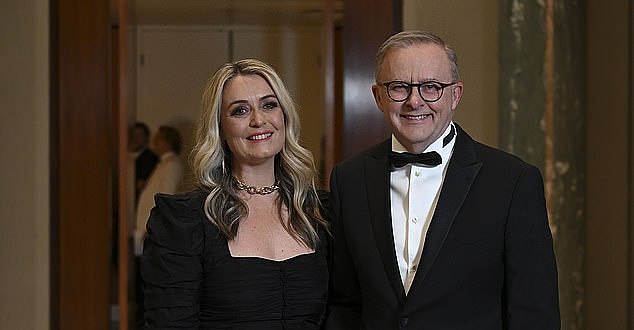 Anthony Albanese (pictured with his partner Jodie Haydon) is taking his case for a Yes vote in the upcoming referendum on an Indigenous Voice to Parliament to WA amid criticism within the local Labor Party that it will be defeated