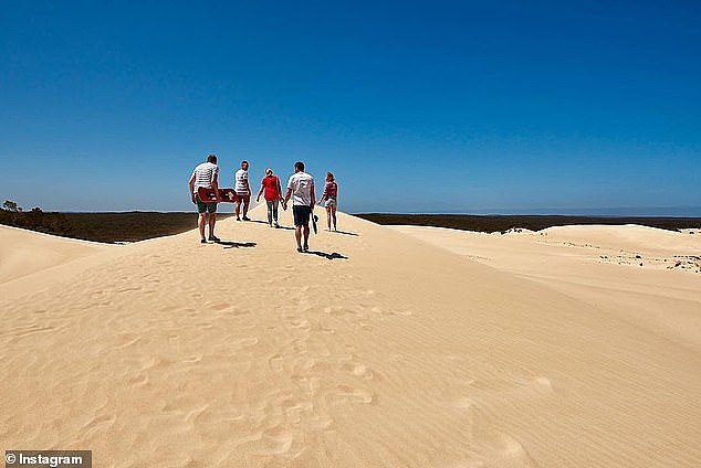 Kangaroo Island, a ferry ride from Adelaide, saw its Millennial population grow by 12.2 per cent with 82 new Millennials (pictured are sand boarders on Kangaroo Island's sand dunes)