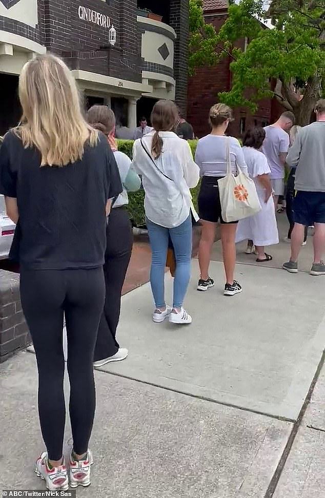 Renters have been doing it tough for years with very high rents and few properties available (pictured, people queueing to view a rental property)