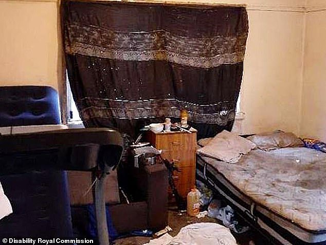 Pictured is the room the neglected brothers were found in by authorities in May, 2020