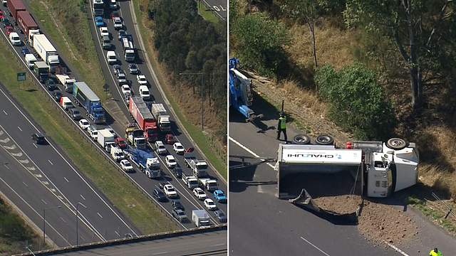悉尼高速公路卡车侧翻，致交通堵塞，1人受伤（图） - 2