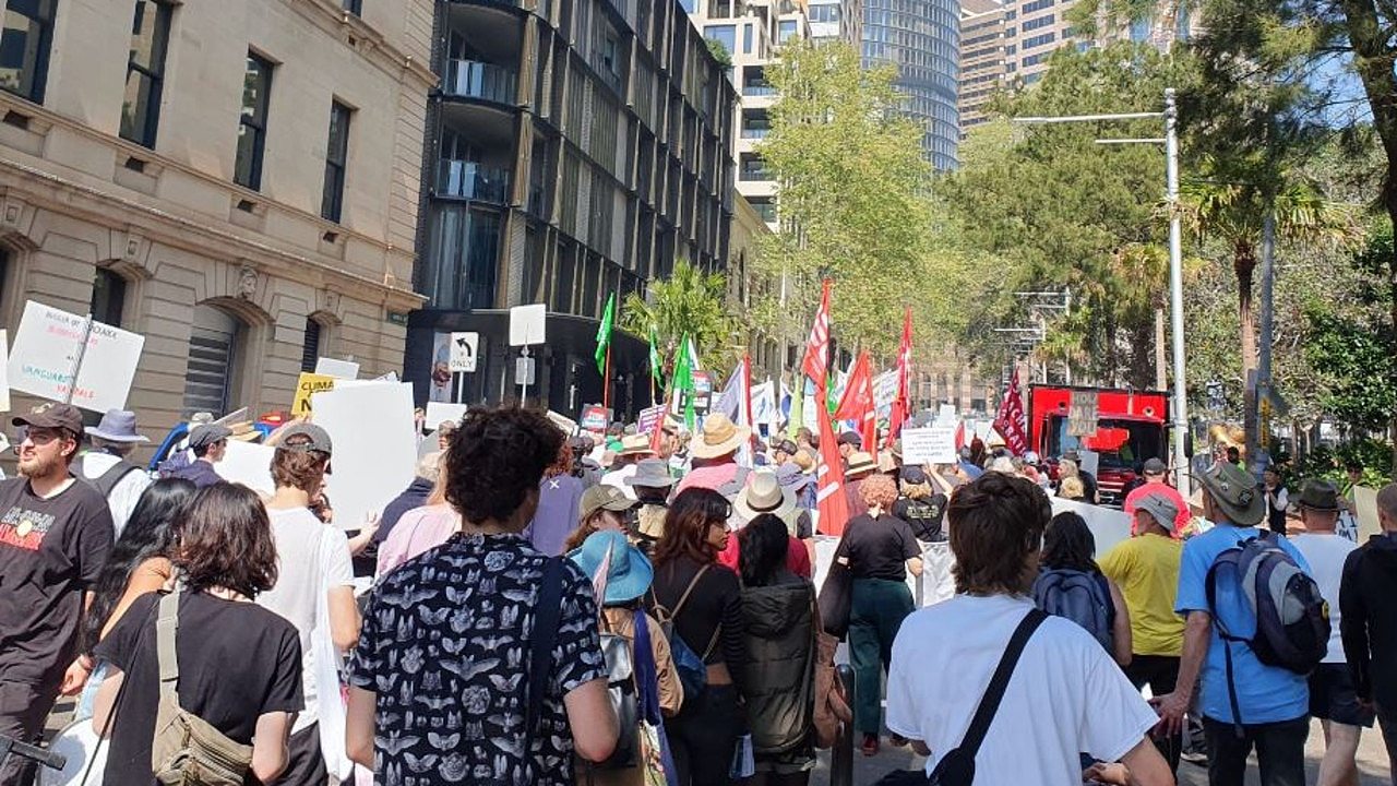 Thousands of protesters have brought Sydney to a standstill. Picture: Twitter