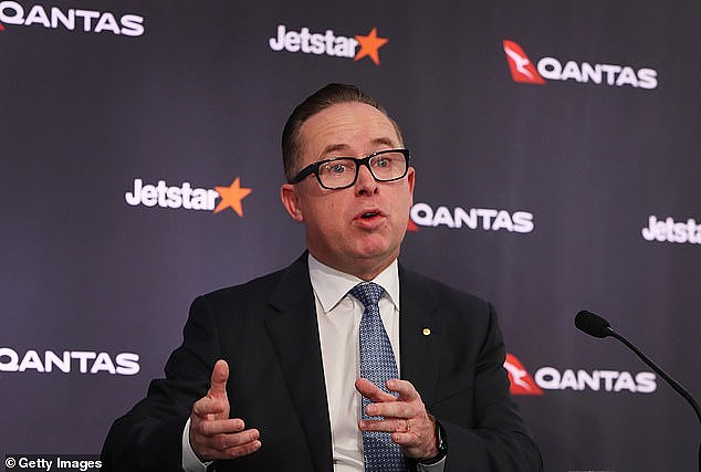 A London-based traveller was shocked to find return Qantas flights from Sydney to Hervey Bay could cost her over $1,700 (pictured, Qantas CEO Alan Joyce)
