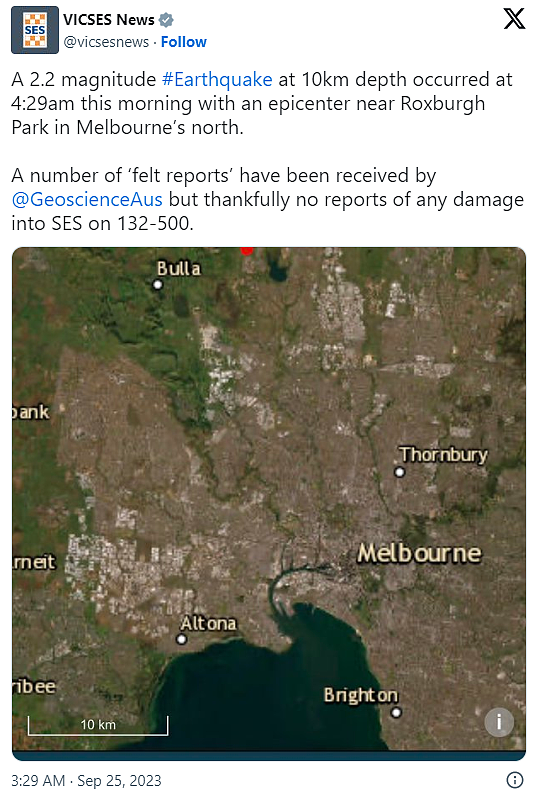 墨尔本北部今晨突发2.2级地震，多地有震感！专家：地震正成为新常态（组图） - 3