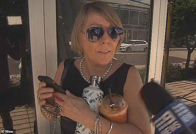 Suzi Milgate (above) was filmed hitting chief minister Natasha Fyles with a plate of fresh cream on Sunday