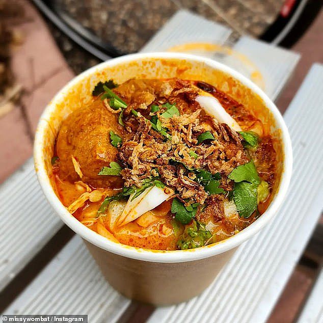 Darwin's heat does not deter foodies from snacking on Mary's spicy soup with one calling it the 'best laksa in Australia' and another said it was a 'sensory explosion'