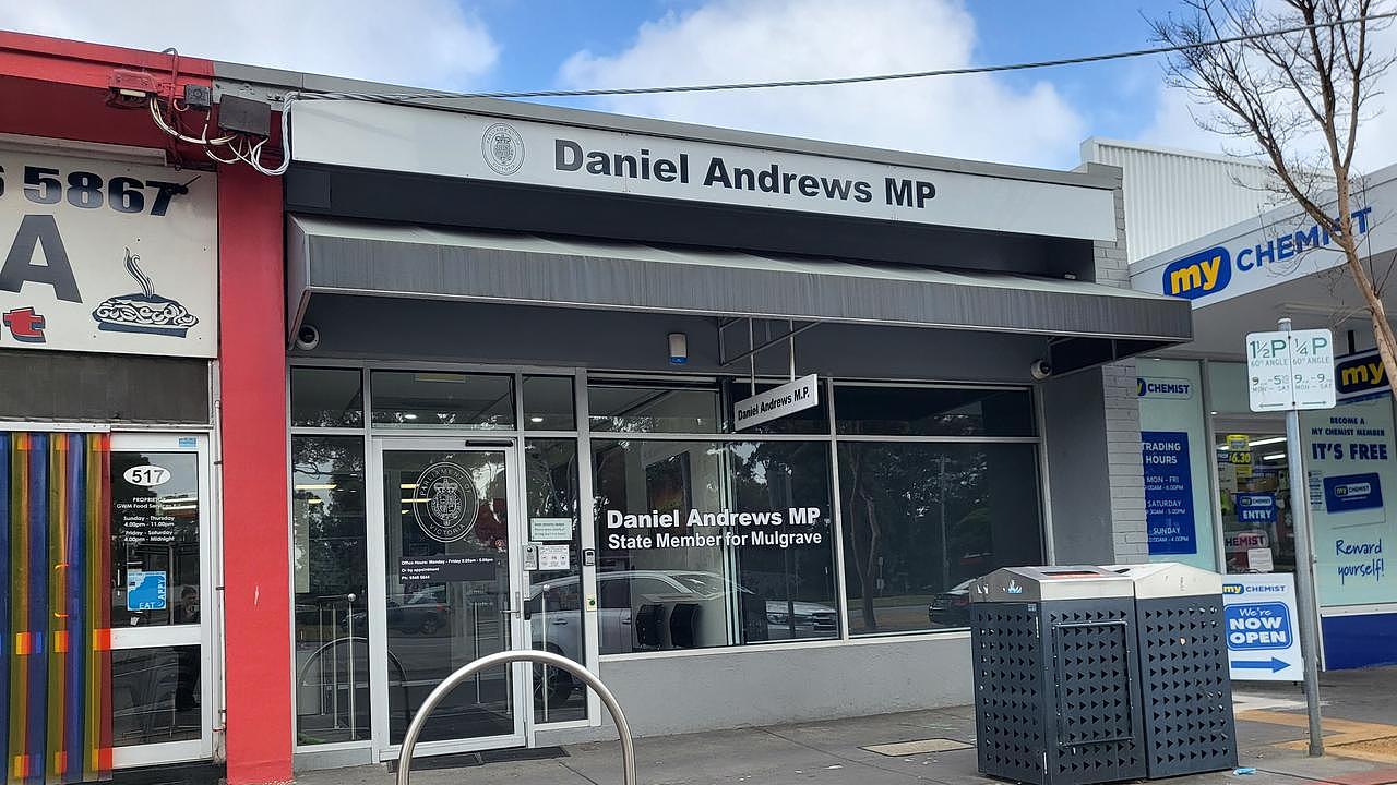 There were quiet scenes outside Andrews’ office on his final day as premier. Picture: Supplied