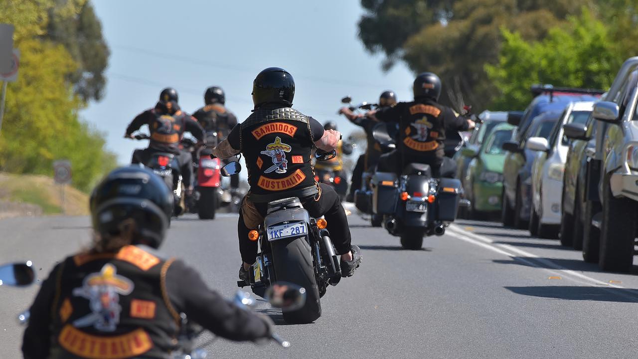 Police say they will not be intimidated by the bikies’ presence. Picture: NCA NewsWire
