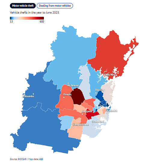 悉尼多地汽车失窃率上升！这些车型最容易被盯上（组图） - 2