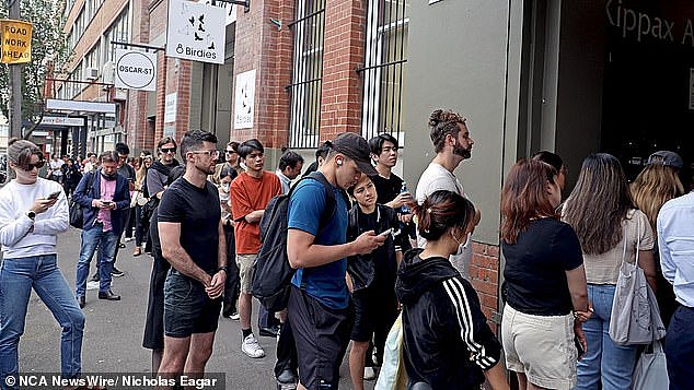The familiar Millennial refrain of 'I'll never own a home' may actually be a myth, with real estate listings for one- and two-bedroom units showing there are countless opportunities to get on the property ladder. (Pictured: Renters line up to view a room in Sydney's CBD earlier this year)