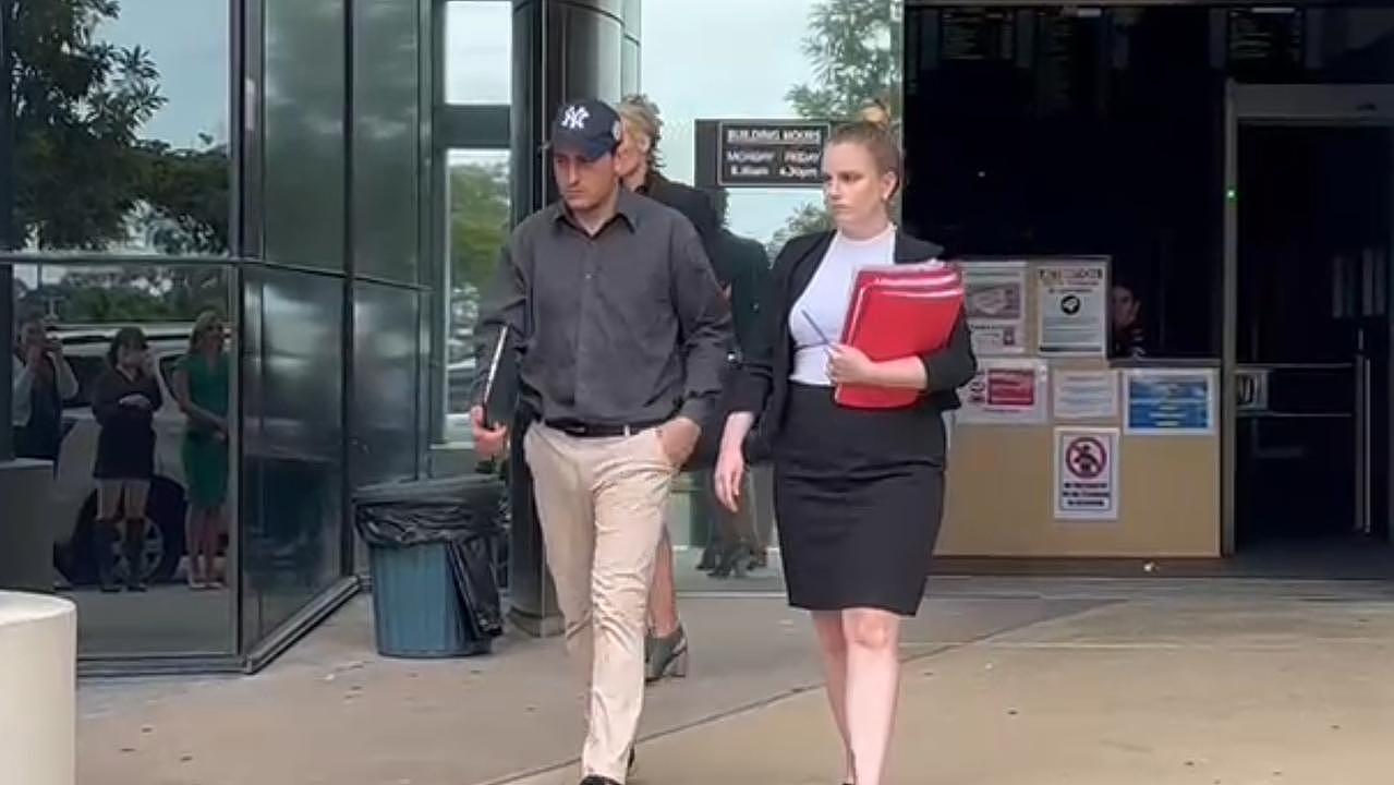 Jayden Daniel Sobey left Southport Magistrates Court alongside his solicitor Shannon Fletcher on Wednesday. Picture: NCA NewsWire / Aisling Brennan
