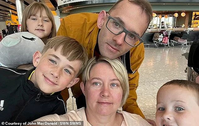 In August, John MacDonald moved his wife Debbie and kids Neil, nine, Felicity, eight, and Noel, five to Australia