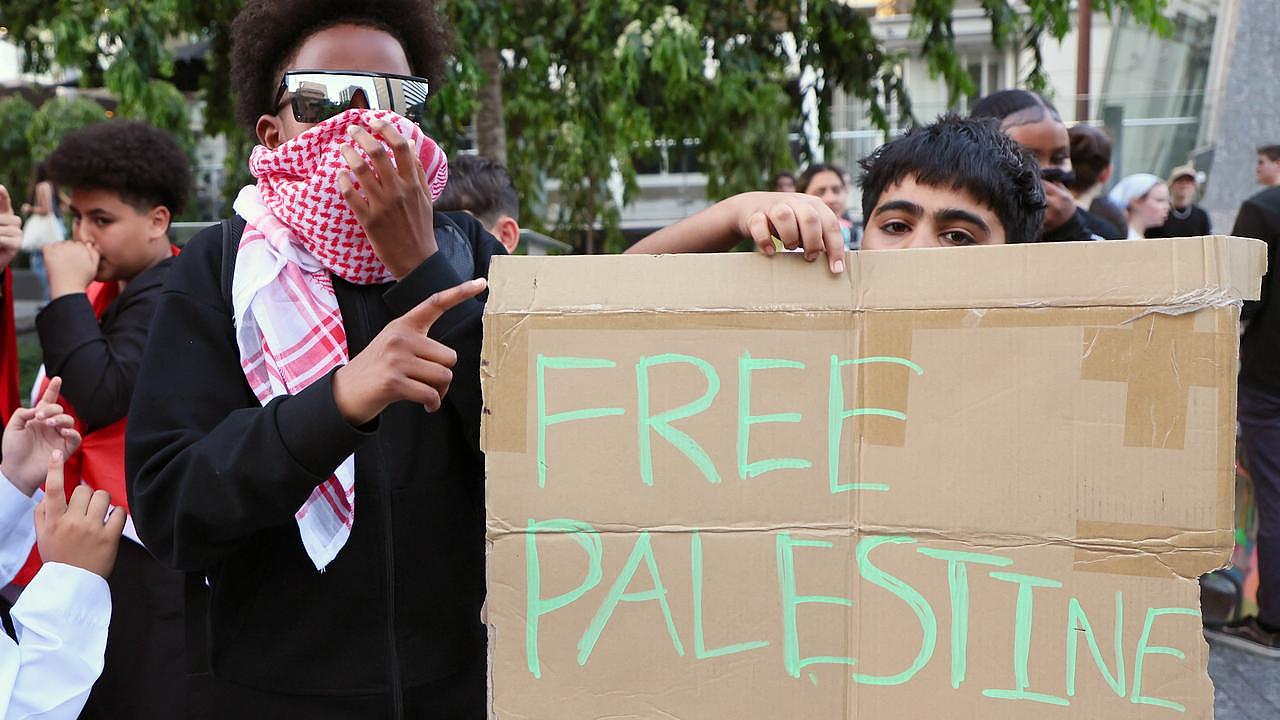 They had one message: Free Palestine. Picture: NCA NewsWire/Tertius Pickard