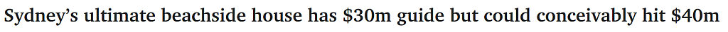 美景一览无余！悉尼海滨豪宅$3000万挂牌，有望打破当地纪录（组图） - 1