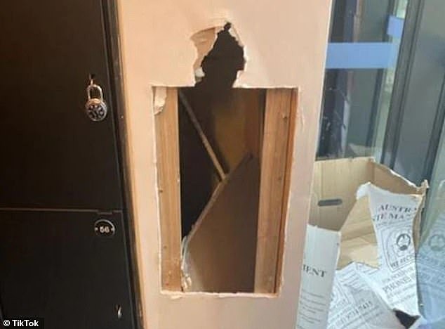 Police were called to Camberwell High School on Thursday after students adamaged the school (pictured, damage at Camberwell High)