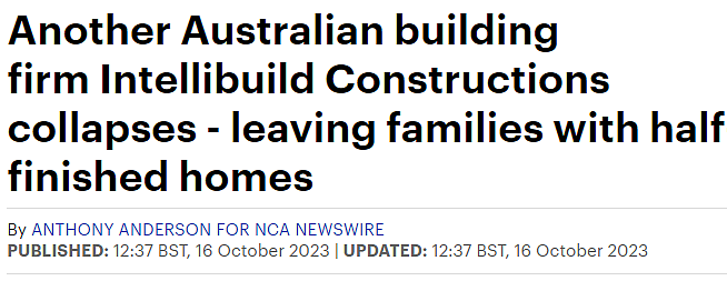 澳洲建筑业大危机！珀斯又一建筑公司倒闭，留下超级烂摊子（图） - 1