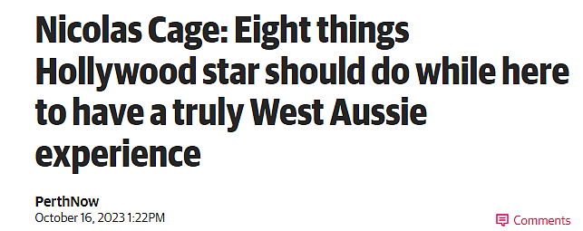 好莱坞巨星空降珀斯，想要体验西澳风情？！应做这8件事......（组图） - 1
