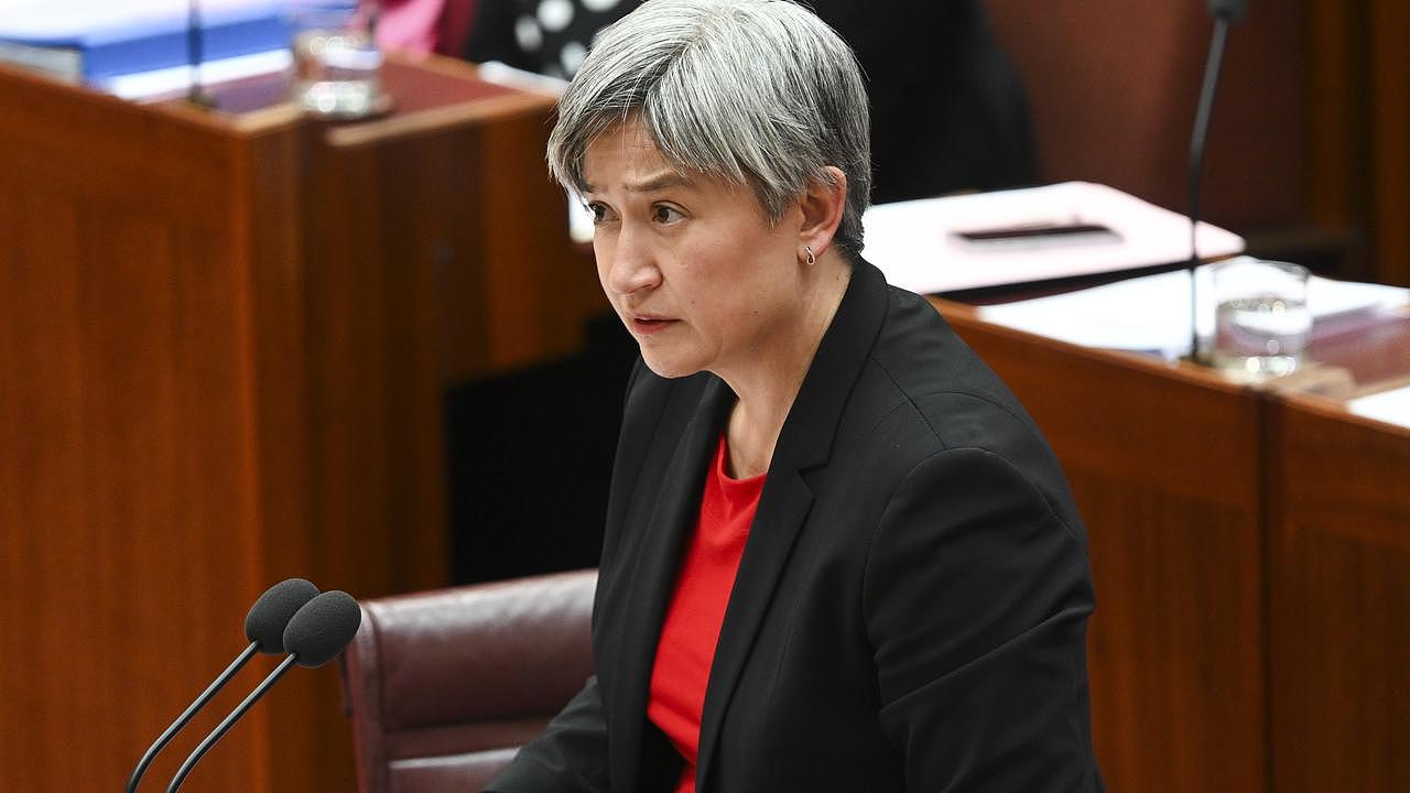 Penny Wong says Israel isn’t responsible. Picture: NCA NewsWire / Martin Ollman