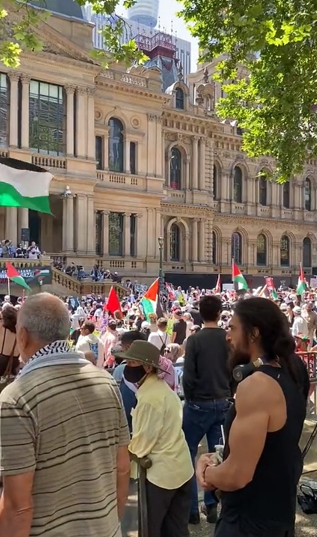悉尼CBD再次爆发亲巴勒斯坦游行！数千示威者涌向市政厅（视频/组图） - 21