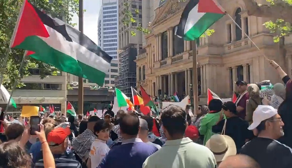 悉尼CBD再次爆发亲巴勒斯坦游行！数千示威者涌向市政厅（视频/组图） - 23