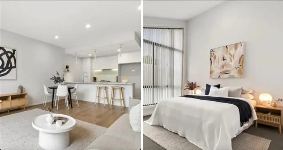 Adelaide rental property kitchen and bedroom