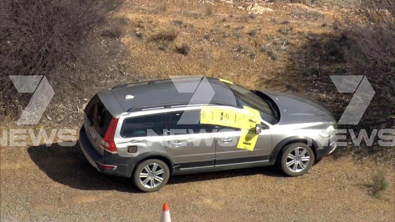 The Volvo caught up in the shooting incident.