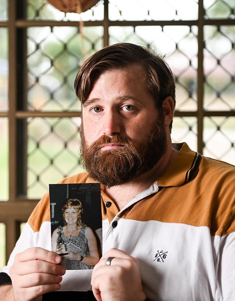 Heath Fulton, pictured at his Queensland home, hopes to find his mum some peace. 