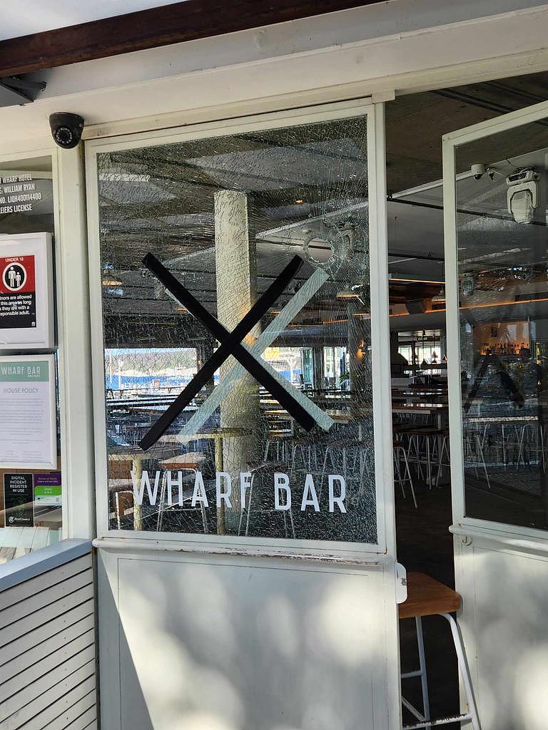 The popular Wharf Bar was also targeted. Picture: Supplied
