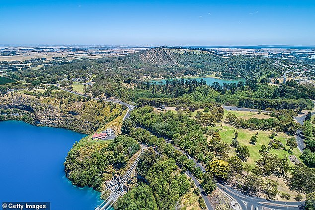 Blue Lake and Valley Lake at Mount Gambier, South Australia is pictured. The area is proving popular with people looking for affordable properties