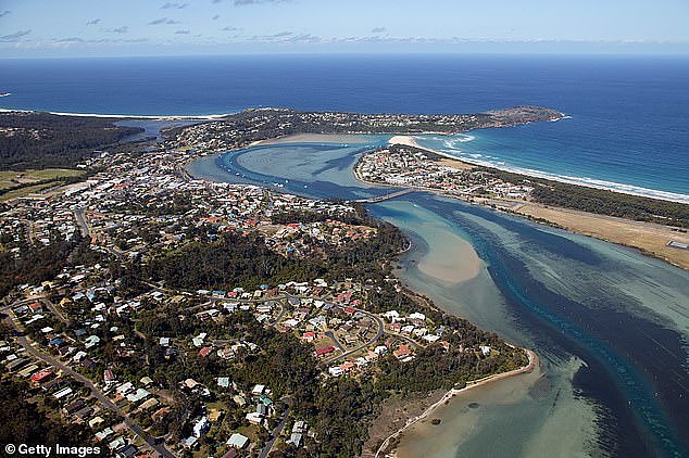 Merimbula (pictured) in southern NSW is showing signs of being like Byron Bay in northern NSW was 20 years ago