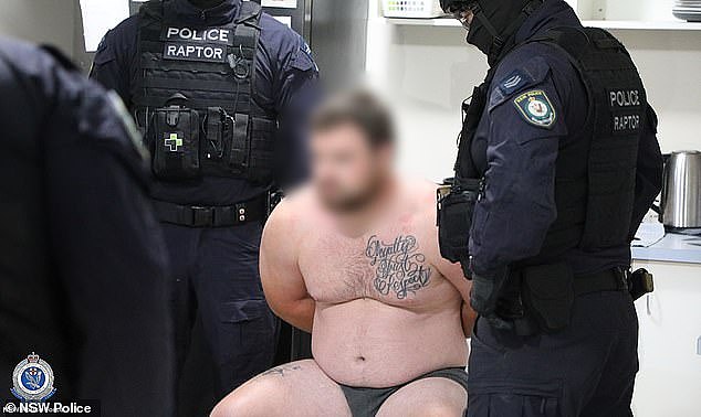 At about 6am on Tuesday morning detectives executed a search warrant in Boomerang Beach, NSW and arrested a man