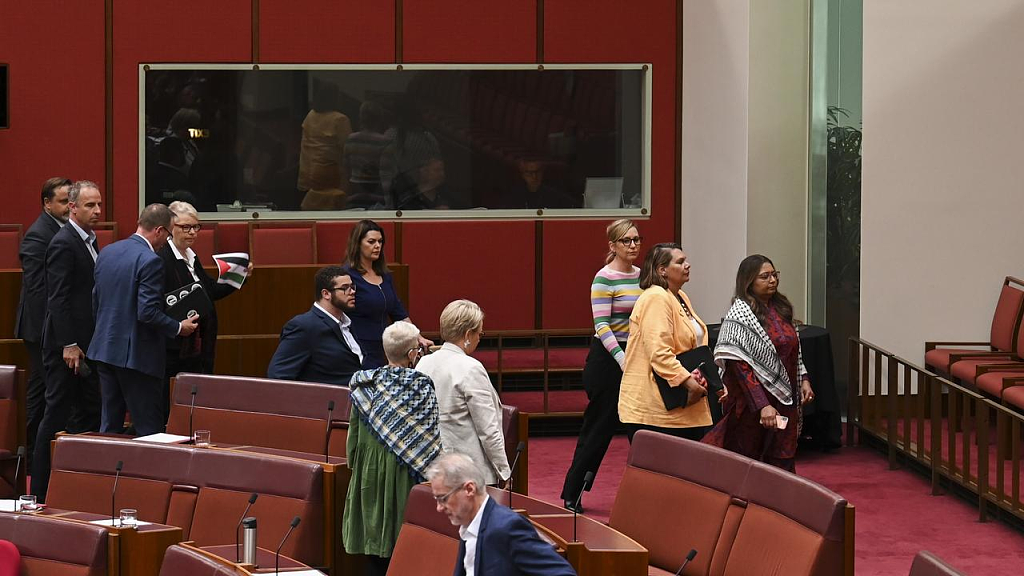 澳参议院响起“自由巴勒斯坦”口号，多名参议员退席！工党被批忽略巴以停火呼声（视频/组图） - 4