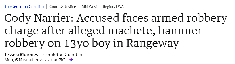 一手拿刀，一手握锤！西澳少年持械抢劫，受害人只有13岁（图） - 1