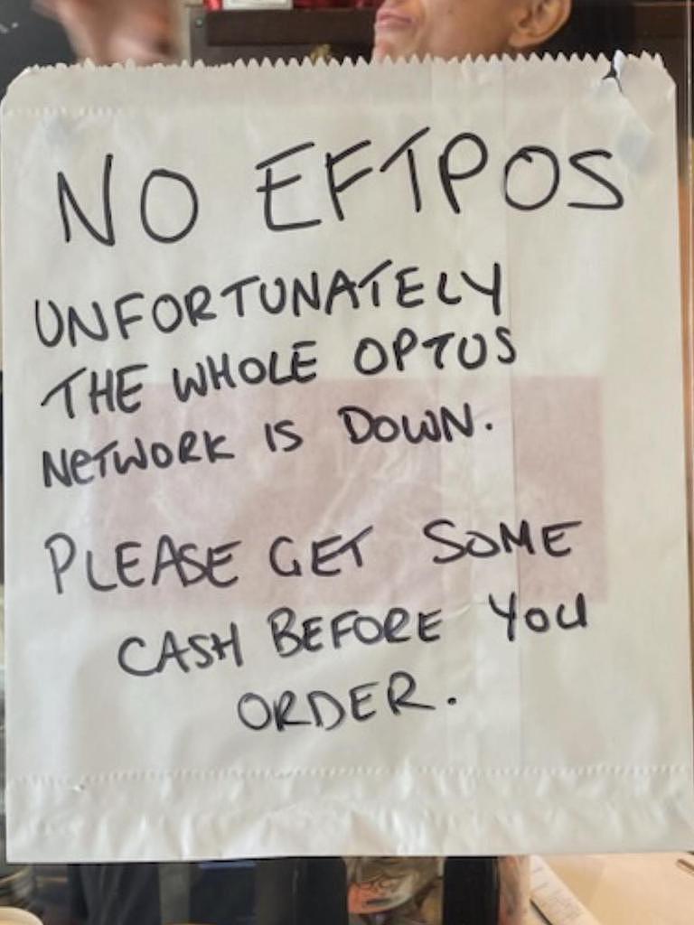 Thousands of businesses were left unable to accept EFTPOS payments. Picture: Picture: Mark Tonna/Cash is King Facebook