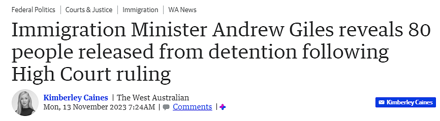 西澳超27名移民走出监狱，影子移民：公众的安全成问题（图） - 1