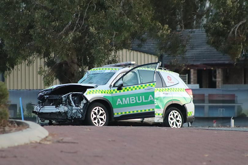 About 1.35am, the St John WA specialist vehicle crashed at the intersection of Armadale and Anstey Roads.