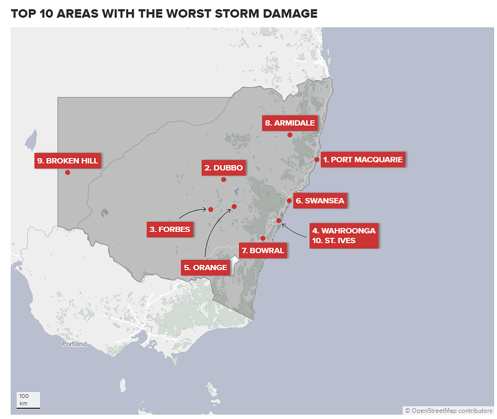 新州10大风暴“重灾区”公布！如何应对风暴季？这份建议请收好（图） - 2