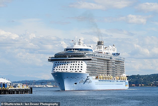 Mr Cohen's father was sailing on Ovation of the Seas (pictured), operated by Royal Caribbean, last month when he suffered a sore throat about ten days into the 19-night trip