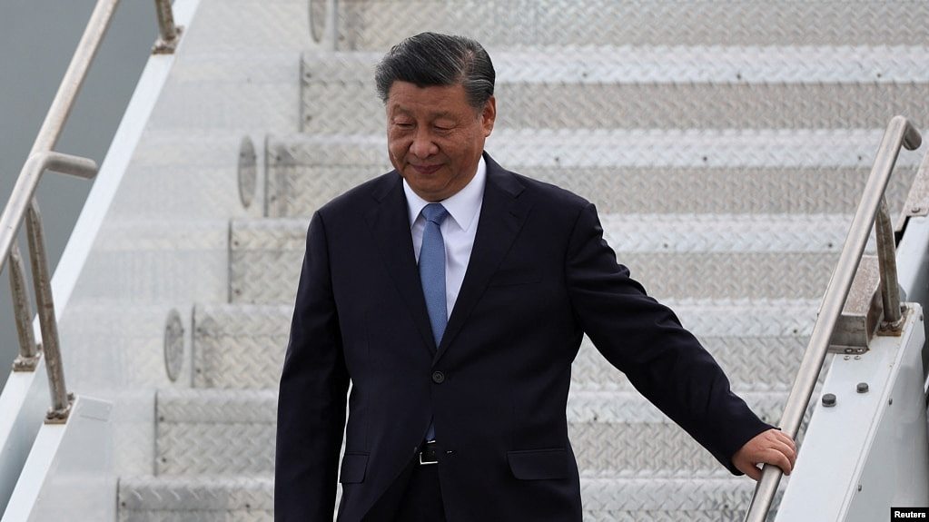 中国国家主席习近平2023年11月14日抵达旧金山展开他六年来的首次访美之行。（路透社）