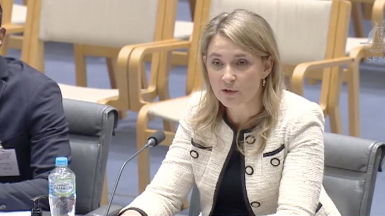 Optus CEO Kelly Bayer Rosmarin appears at a Senate inquiry into the telco's nationwide outage.